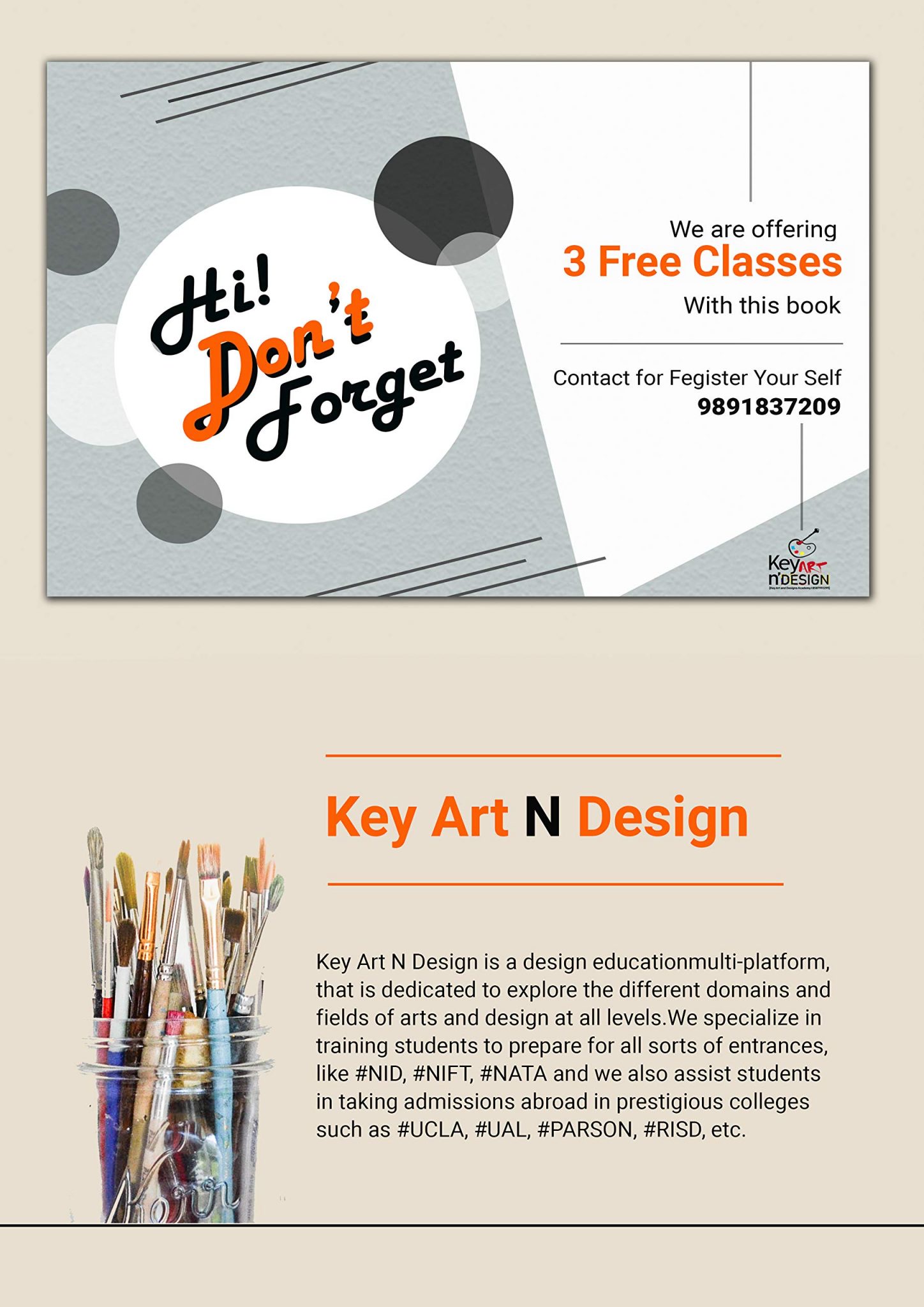 BFA Entrance Exam Preparation Key Art N Design